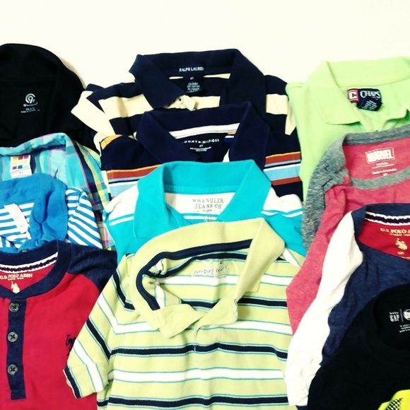 BOYS SHIRTS Short Sleeves Various Brands Lot Of 12 SIZE 4T - Picture 2 of 4